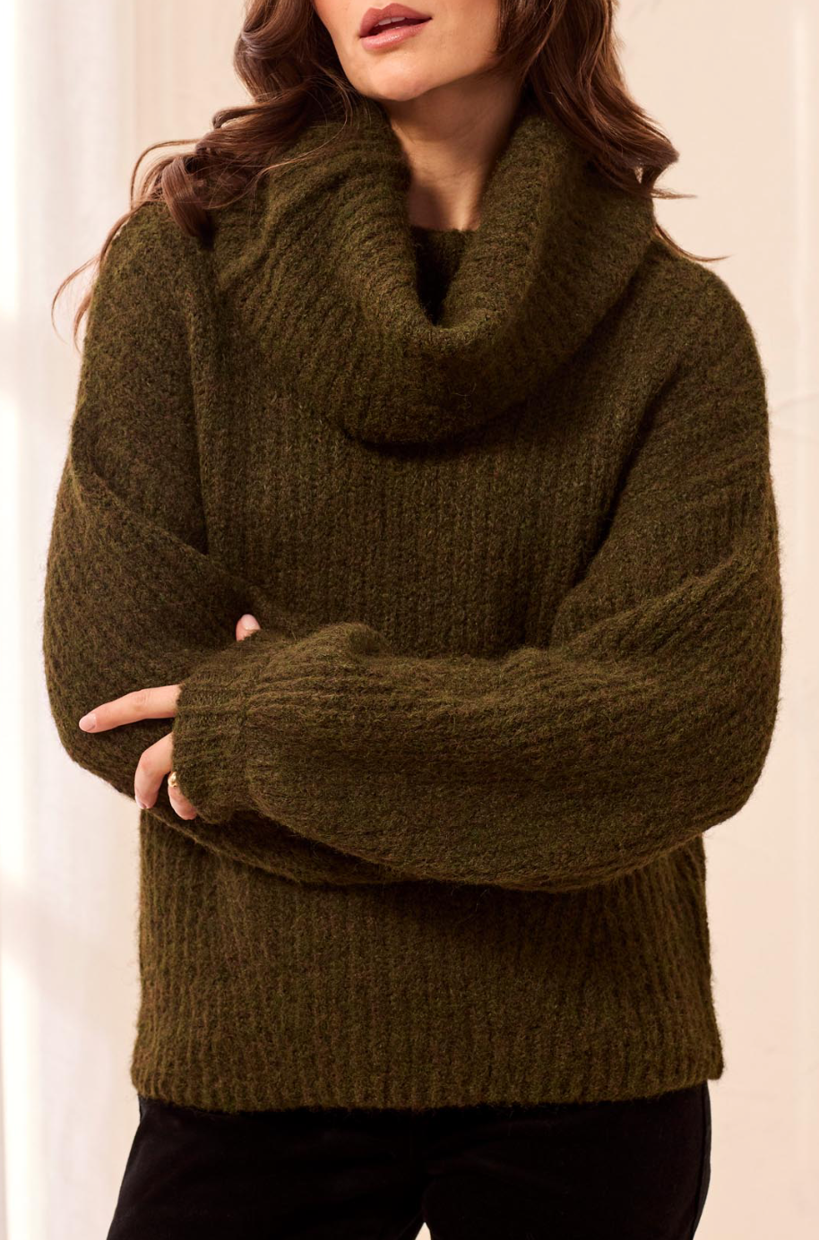 Tribal Cowl Neck Sweater