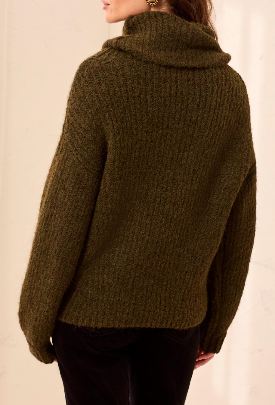 Tribal Cowl Neck Sweater