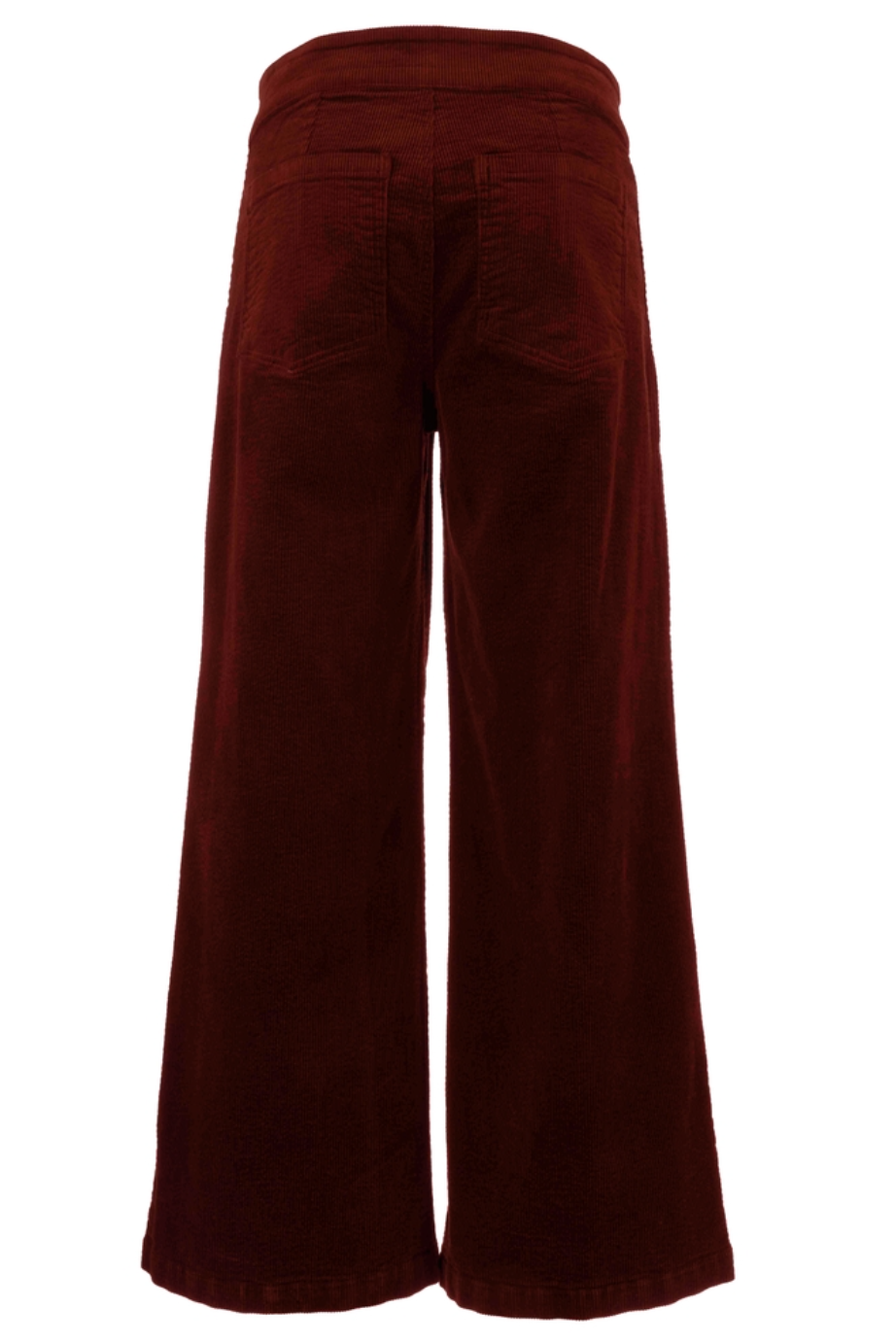 Kut Meg Corduroy Wide Leg Pant w/Welt Pocket- Dark Cherry