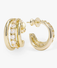 Oh She Fancy Smooth & Diamond Hoops