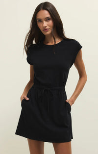 Z Supply Kalani Jersey Denim Dress-Black