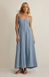 Angel Eyes Chambray Midi Dress