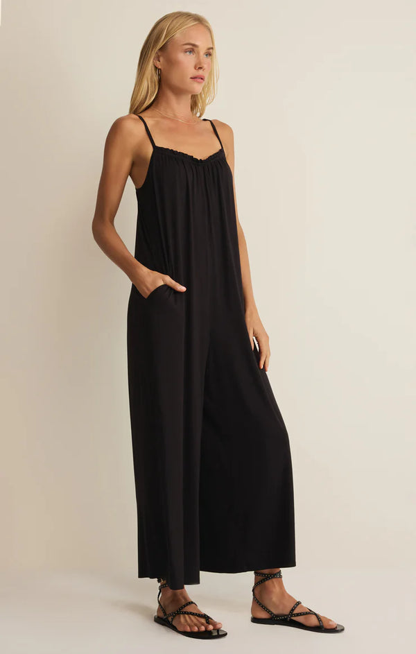 Day Off Stretch Jumpsuit-Black