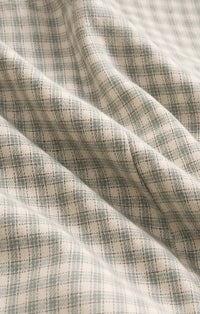 River Plaid Button up Flannel -Emerald Cove