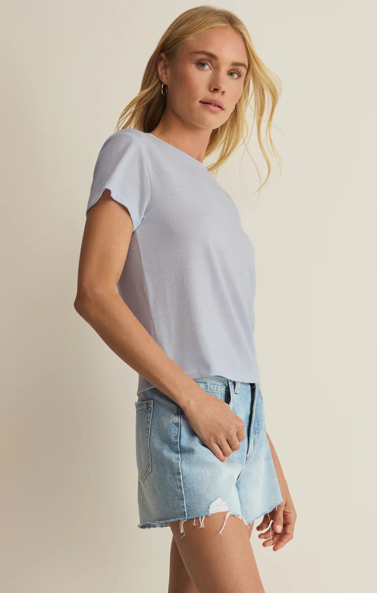 Tourist Knit Jersey Tee-Hamptons Blue