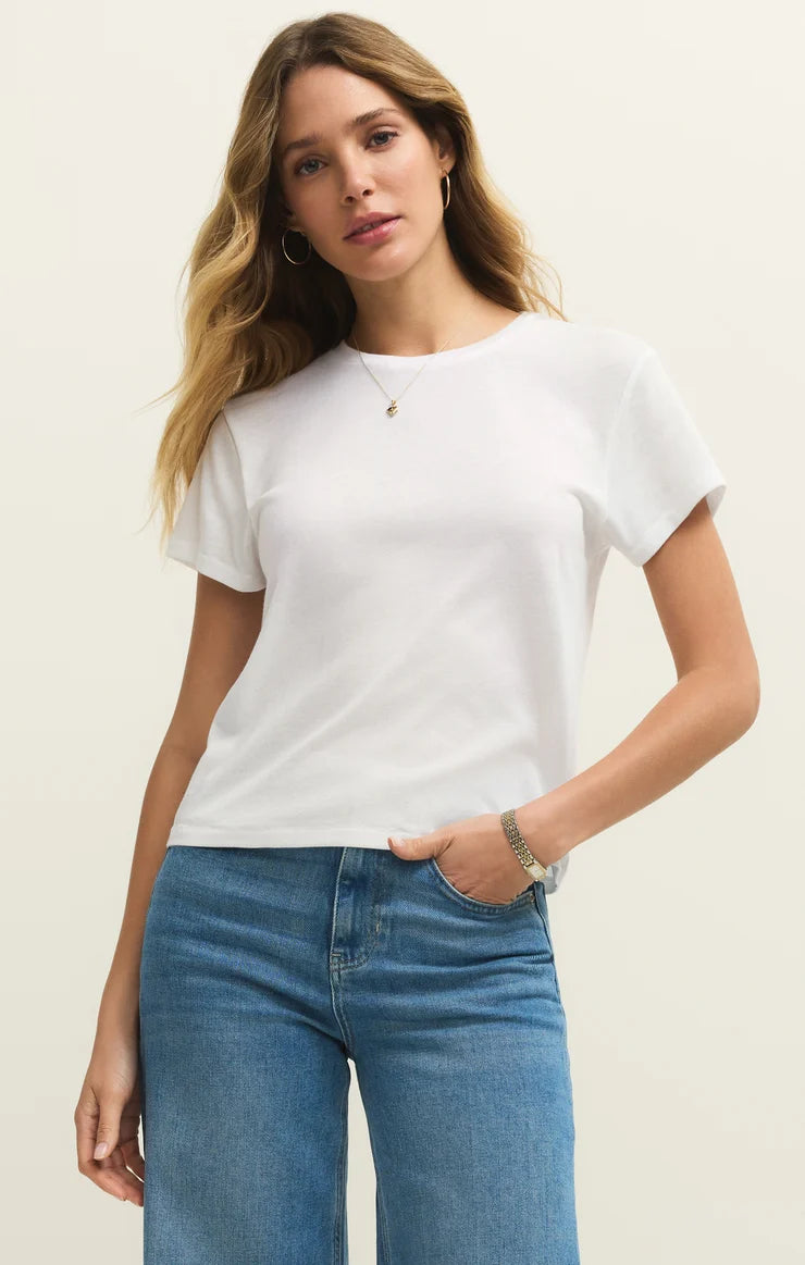 Tourist Knit Jersey Tee-White