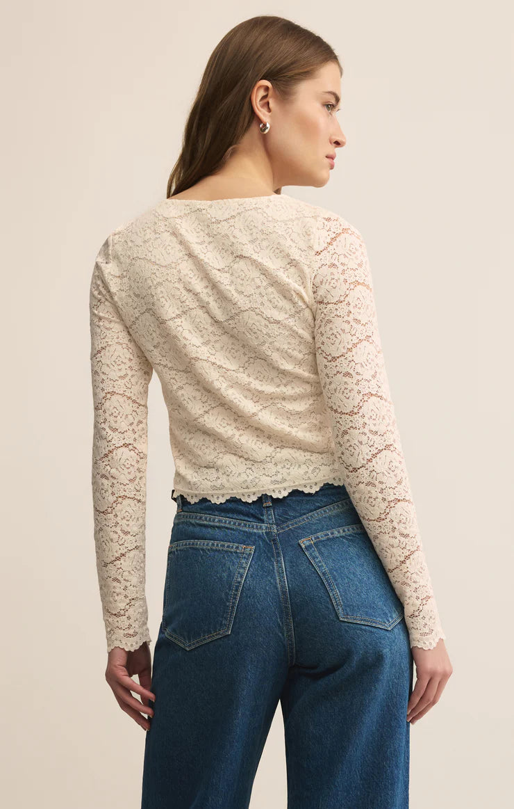 Aurora Lace Top - Cloud