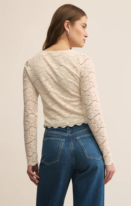 Aurora Lace Top - Cloud
