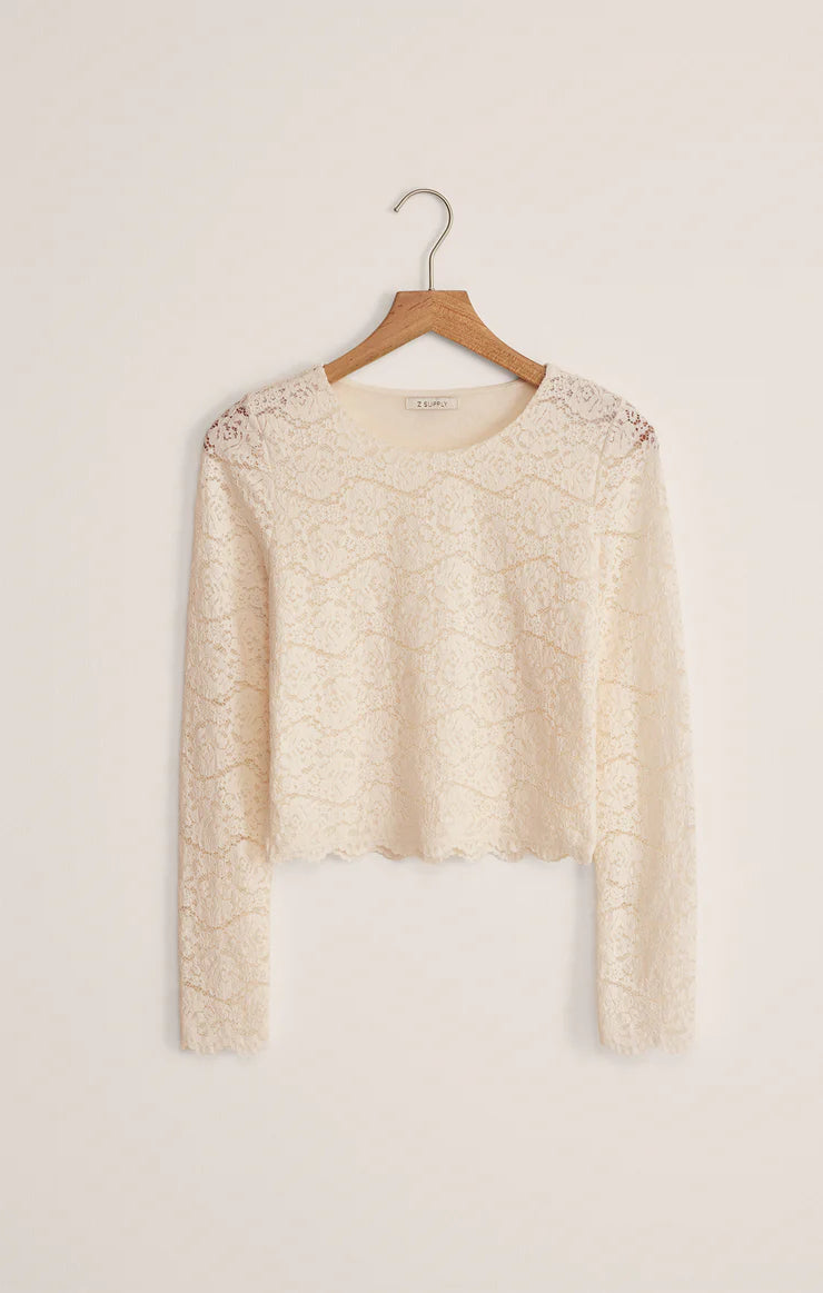 Aurora Lace Top - Cloud