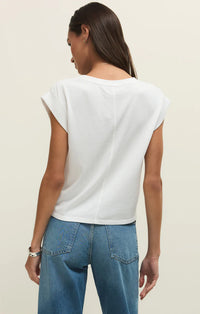 Z Supply Camino Cotton Jersey Top-White