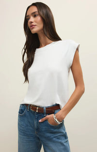 Z Supply Camino Cotton Jersey Top-White