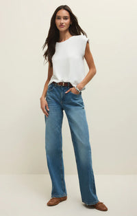 Z Supply Camino Cotton Jersey Top-White
