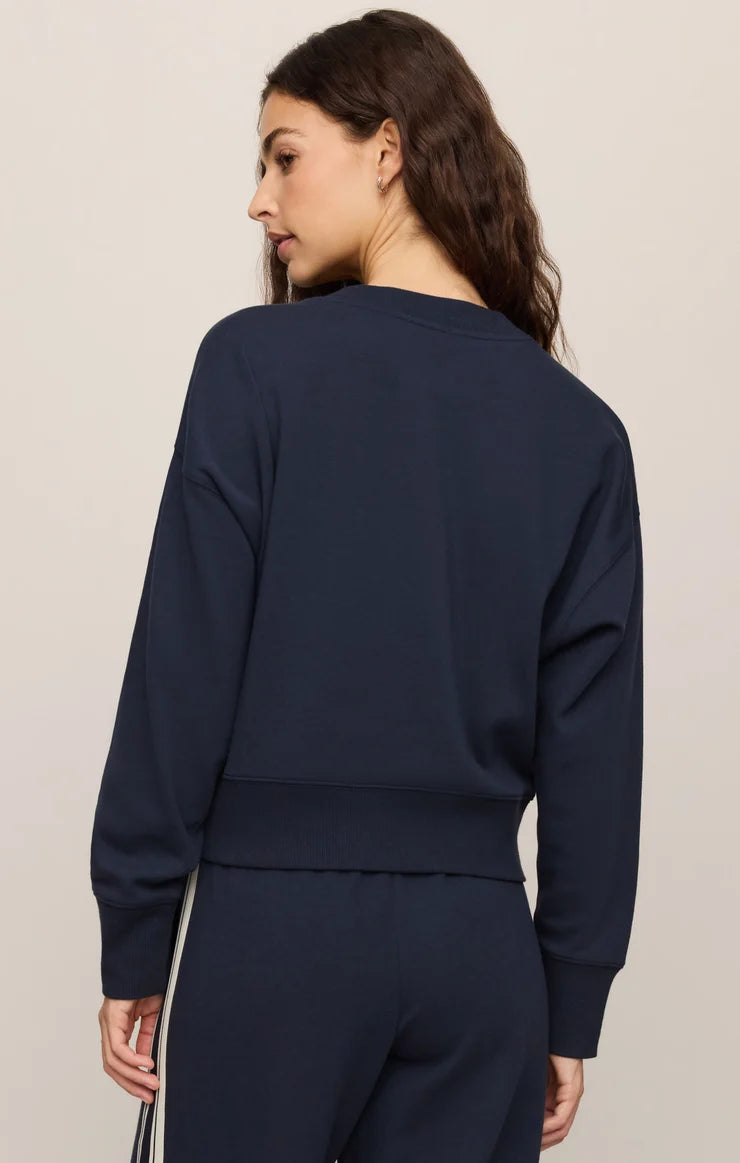 Z Supply Comeback Track Sweatshirt -Eclipse