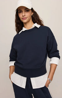 Z Supply Comeback Track Sweatshirt -Eclipse
