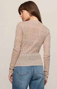 Avery Lace Sweater Top-Ecru