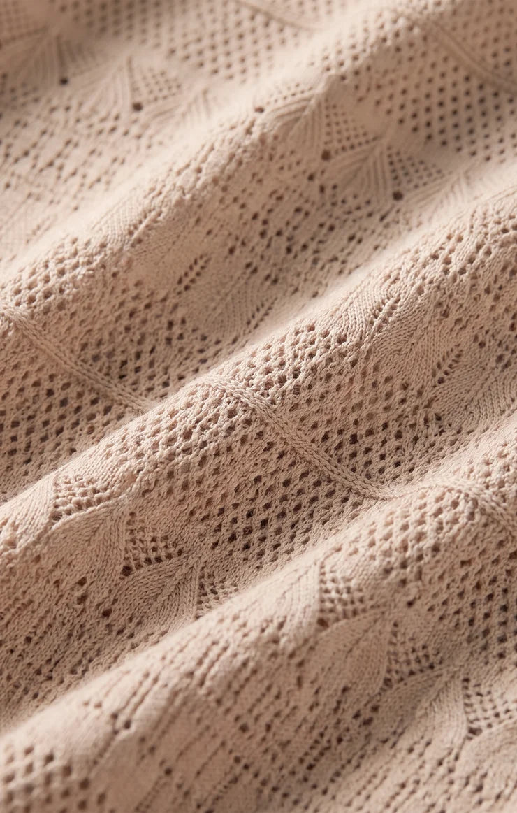 Avery Lace Sweater Top-Ecru