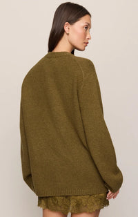 Chill Mode Sweater-Golden Sage