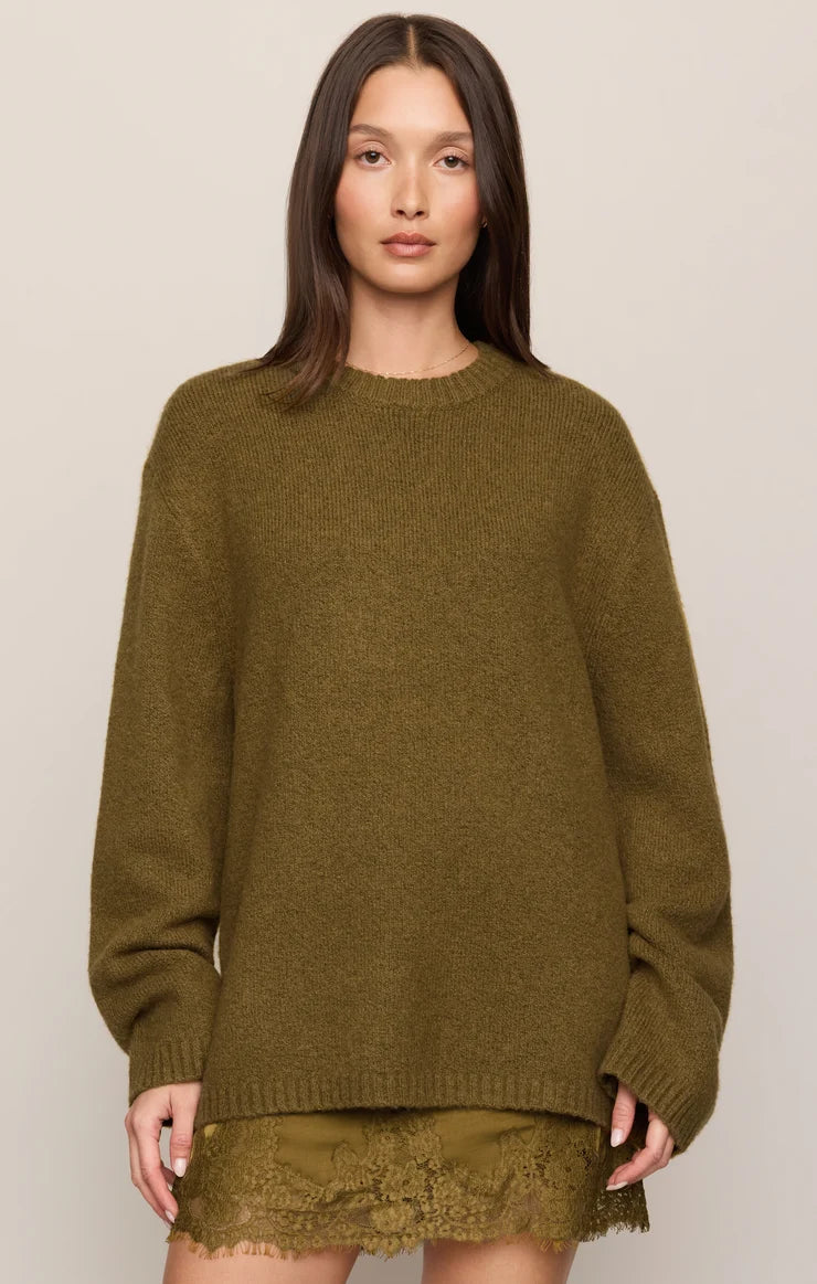 Chill Mode Sweater-Golden Sage