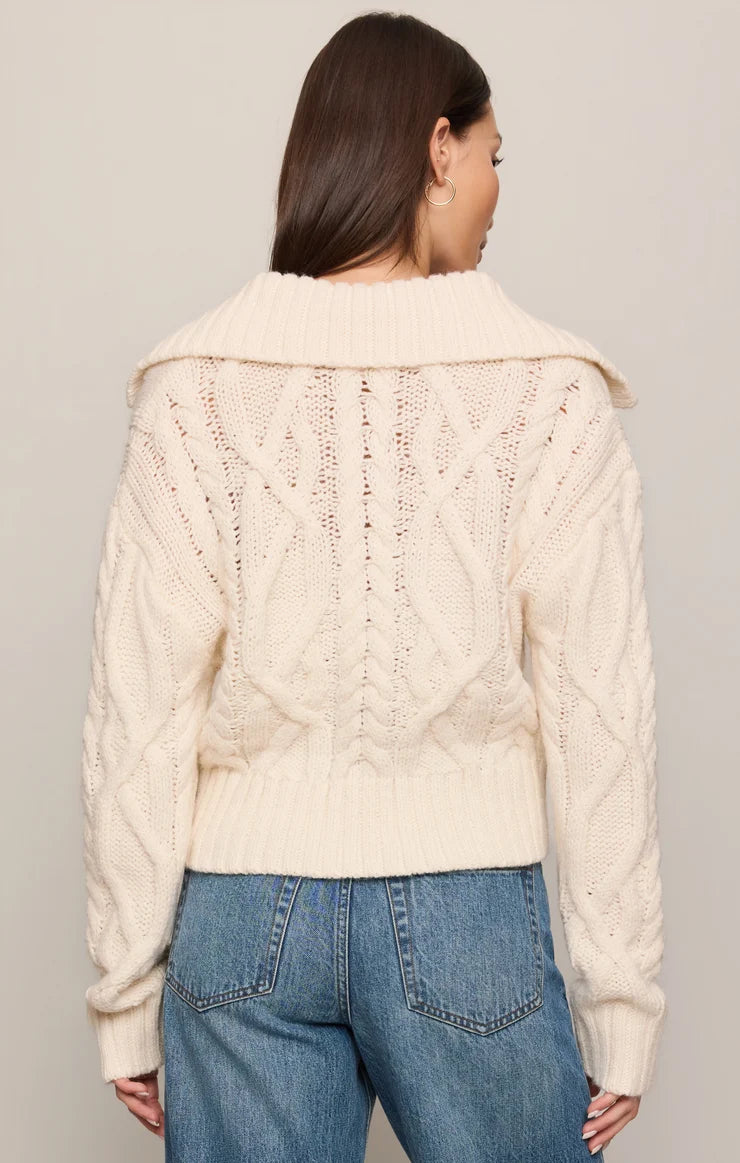 Z Supply Hartwell Cable Knit Sweater-Ivory