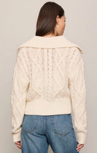 Z Supply Hartwell Cable Knit Sweater-Ivory