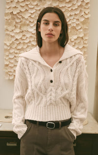 Z Supply Hartwell Cable Knit Sweater-Ivory
