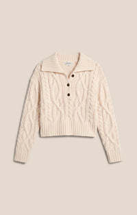Z Supply Hartwell Cable Knit Sweater-Ivory