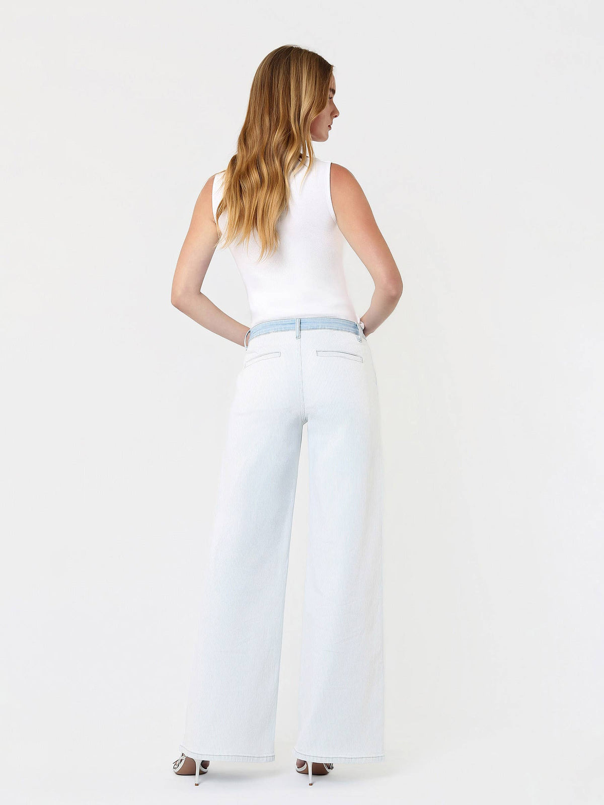 Contrast Waistband Stripe Jean-Castle Rock