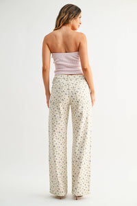 JBD Vintage Floral Straight Jeans