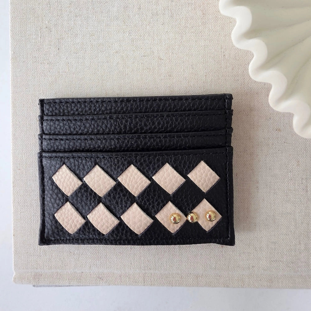 Mariah Woven Small Card Holder Wallet