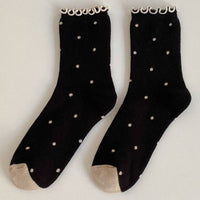 Polka Dots Ruffle Crew Socks