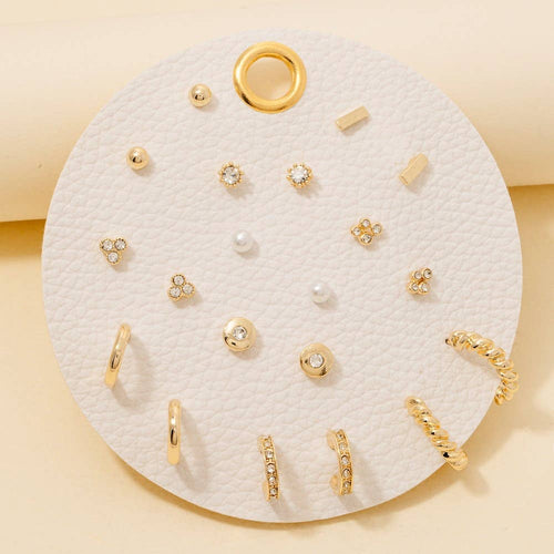 Assorted Stud And Hoop Earrings Set