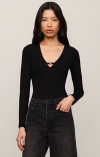 Z Supply Ginger Bodysuit-Black