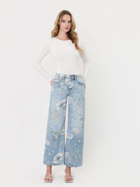 Vintage Floral Wide Leg Jean