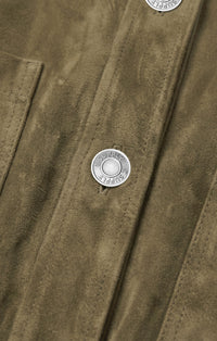 Z Supply All Day Cropped Suede Jacket -Olive