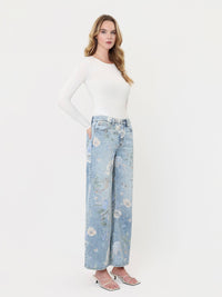 Vintage Floral Wide Leg Jean