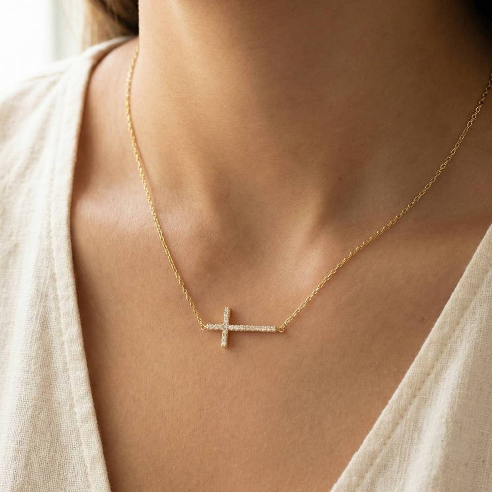 Jewel Cross Pendant Necklace