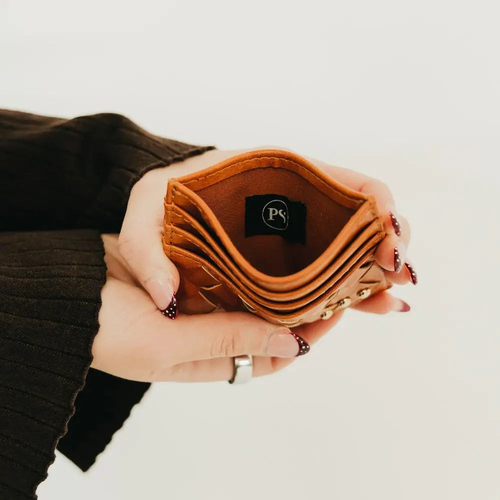 Mariah Woven Small Card Holder Wallet