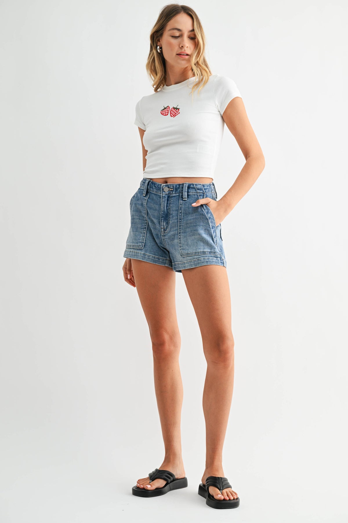 Denim Trouser Short