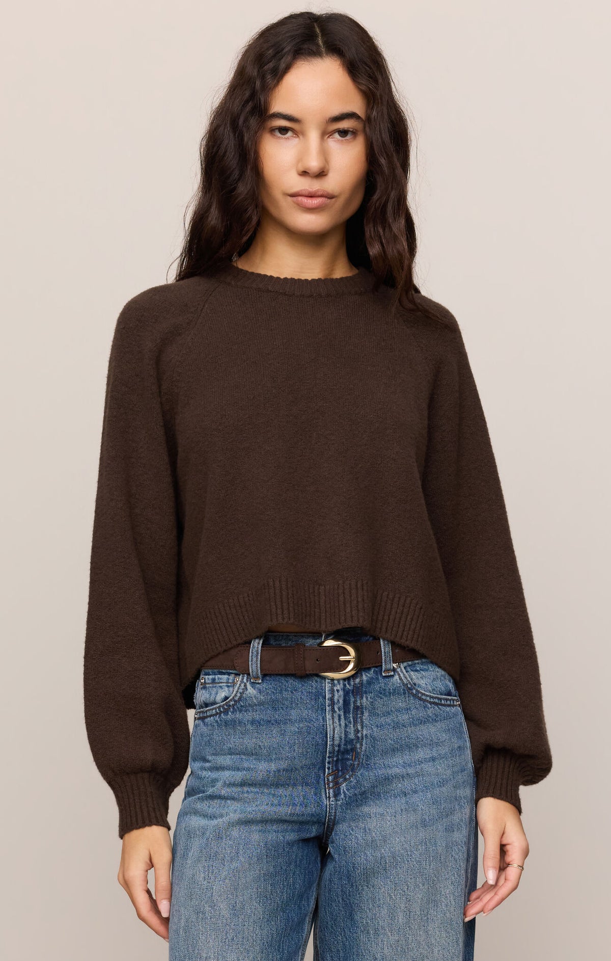 Z Supply Coming Up Sweater-Chocolate