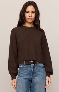 Z Supply Coming Up Sweater-Chocolate
