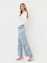 Vintage Floral Wide Leg Jean