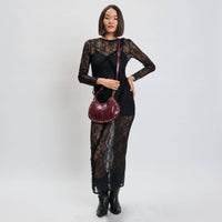 Nova Crossbody w/Studs -Wine