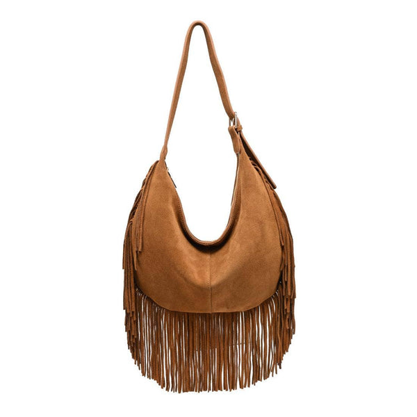 Reba Fringe Hobo Handbag