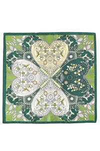 Clover + Flower Square Bandana Scarf