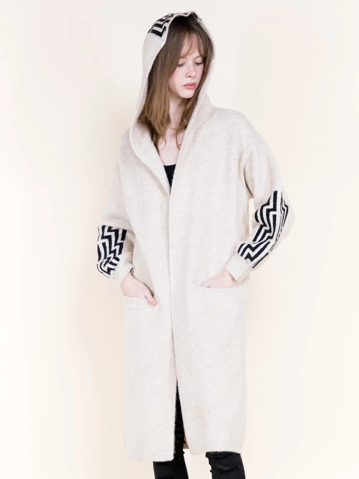 Downtown Tribal Hooded Coatigan
