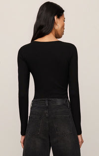 Z Supply Ginger Bodysuit-Black