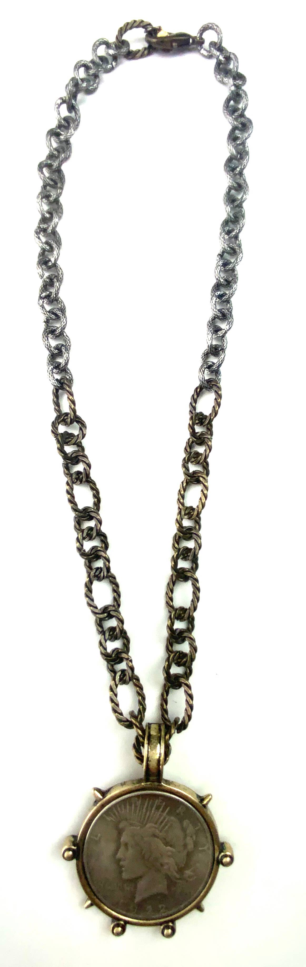 Chunky Chain/Coin Pendant Necklace