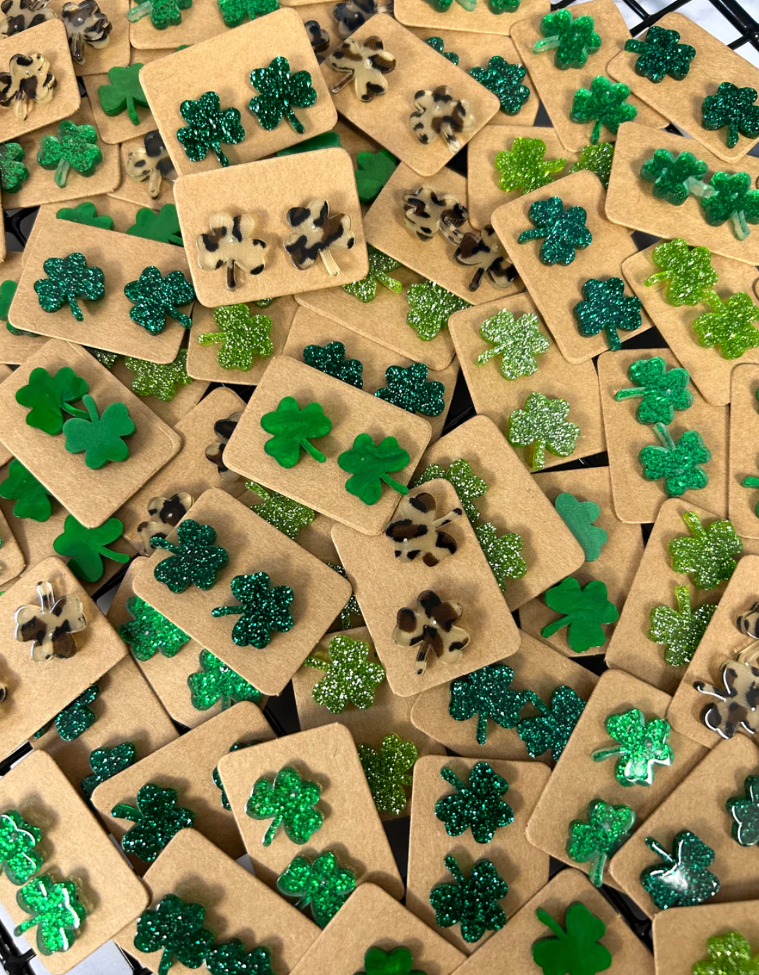 🍀Shamrock Acrylic Stud Earrings 🍀