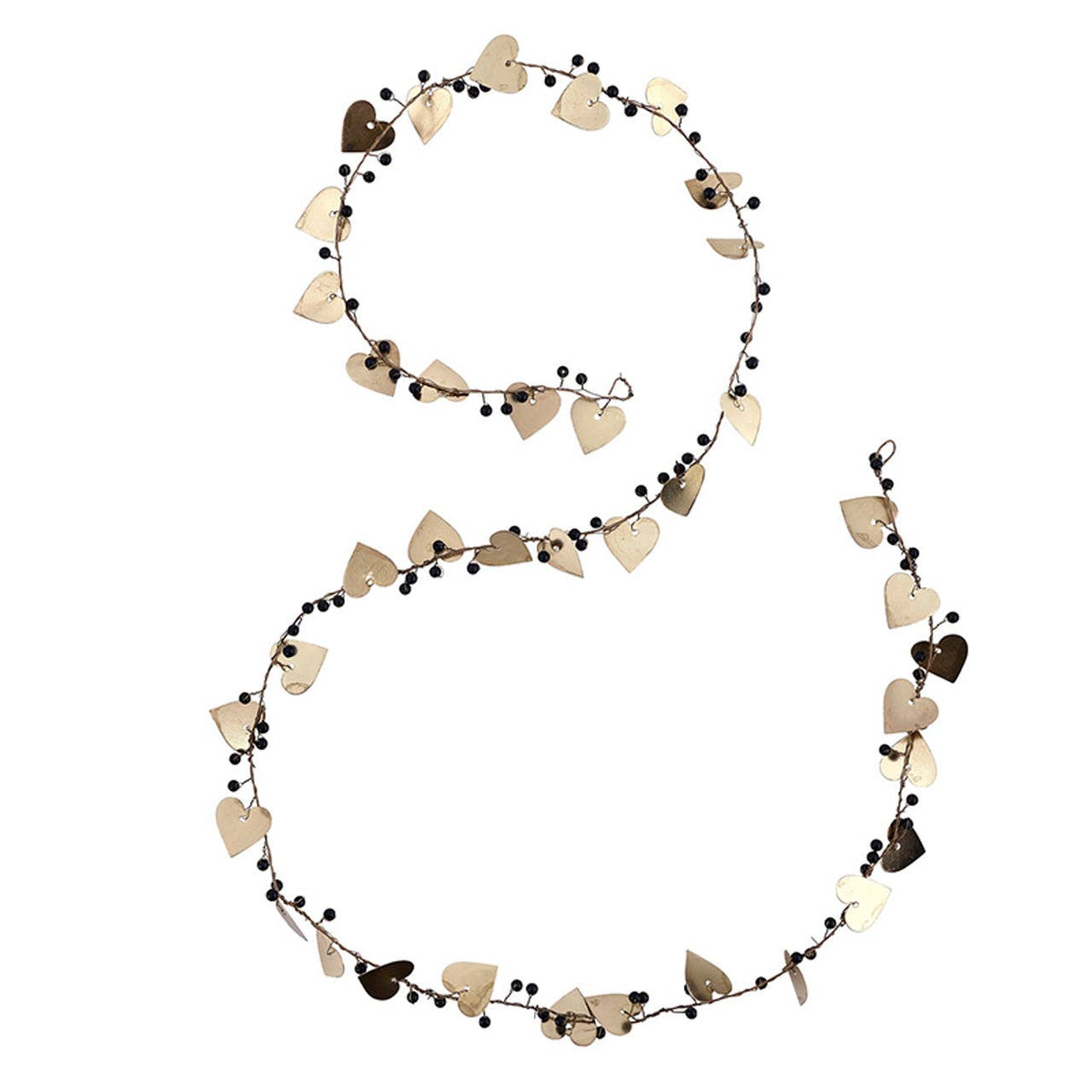 Metal Gold Heart + Berry Garland