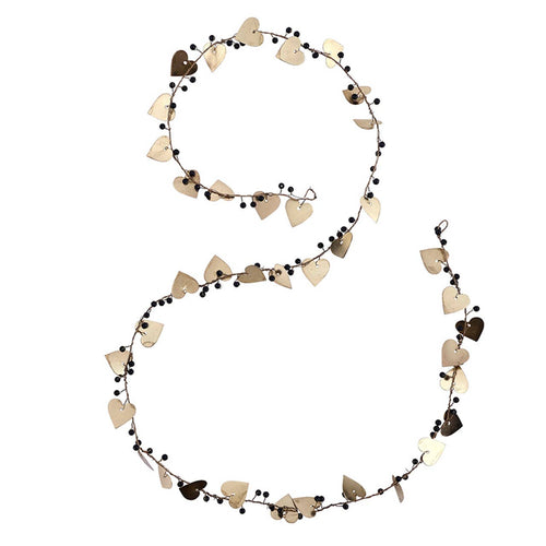 Metal Gold Heart + Berry Garland